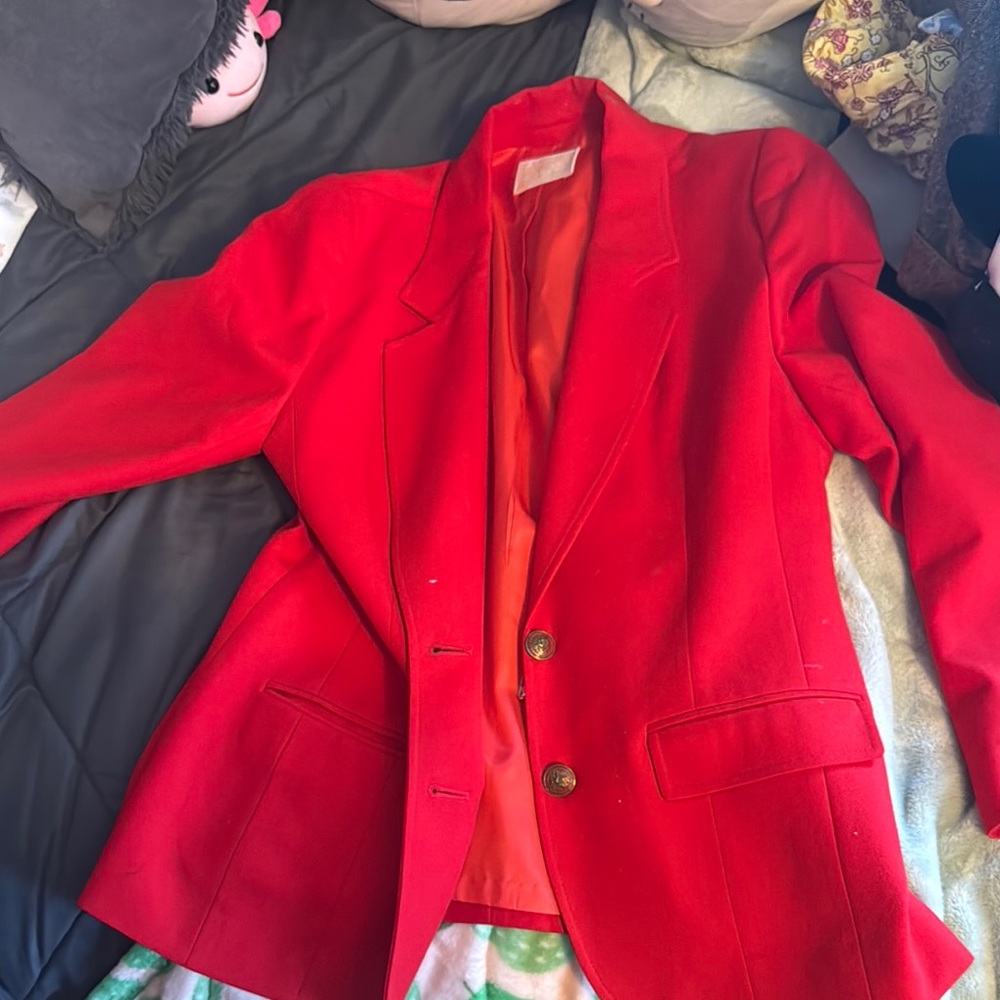 Pendleton Red Blazer Vibrant Structured Jacket
